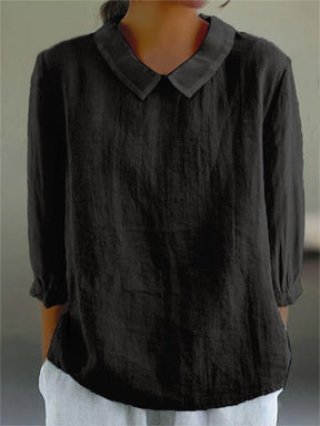 Cotton and Linen 3/4 Sleeve Shirt