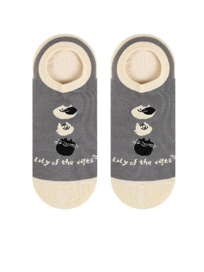 Cartoon Kitty Boat Socks
