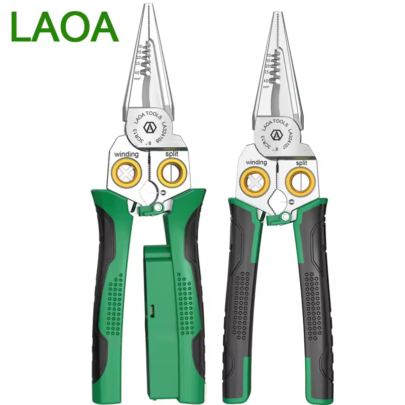 [75%OFF - FRETE GRÁTIS] Alicate Ponta Fina de Aço Inoxidável 8 em 1 com Medidor Elétrico LAOA