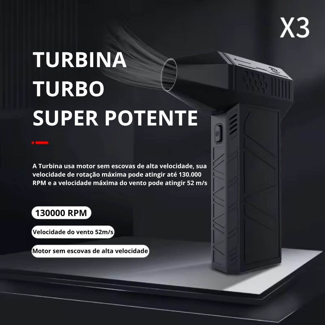 [75%OFF - FRETE GRÁTIS] Mini Turbina Super Turbo 130,000 RPM 52m/s
