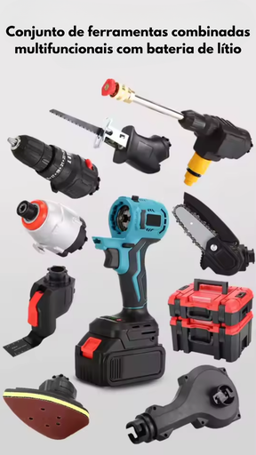 [75% OFF - FRETE GRÁTIS] Kit de Ferramentas Multifuncional Sem Fio 18 em 1