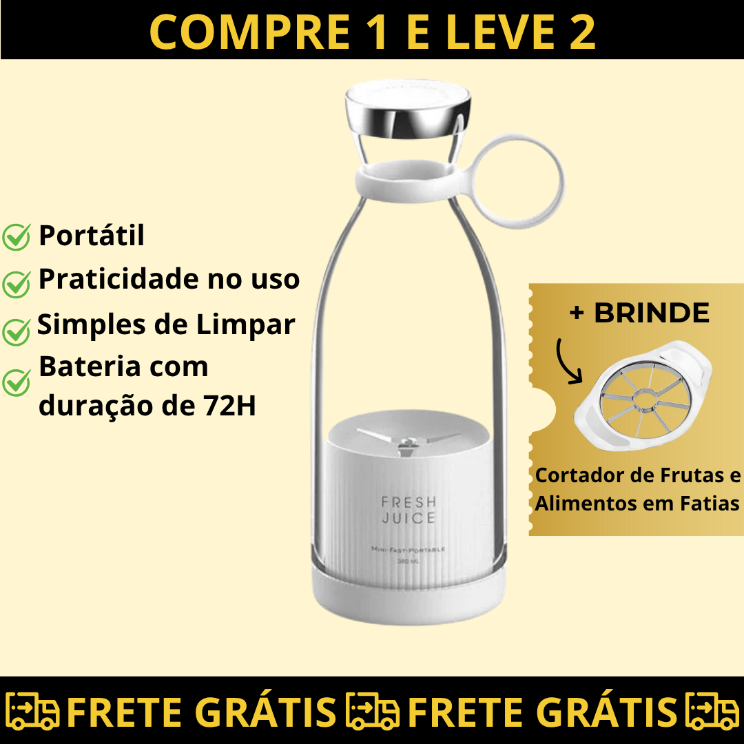 [COMPRE 1 - LEVE 2] Liquidificador Portátil e Mixer Sem Fio Fresh Juice
