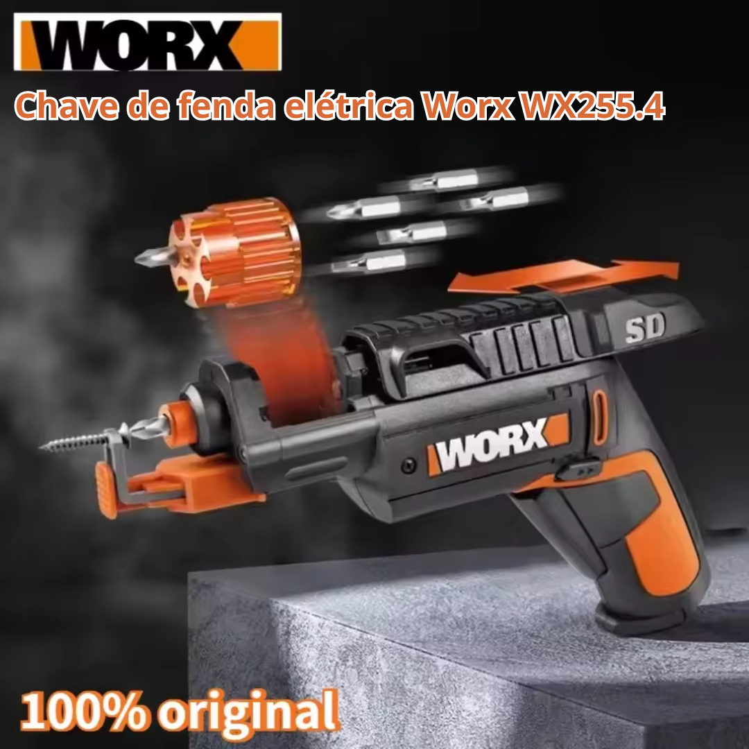 [75% OFF - FRETE GRÁTIS] Chave de Fenda Pistola inteligente sem fio Worx WX255.4 4V
