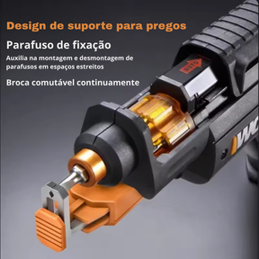 [75% OFF - FRETE GRÁTIS] Chave de Fenda Pistola inteligente sem fio Worx WX255.4 4V