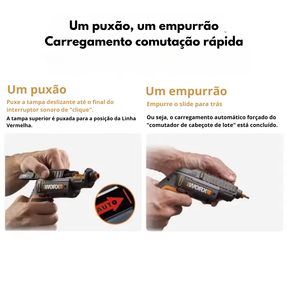 [75% OFF - FRETE GRÁTIS] Chave de Fenda Pistola inteligente sem fio Worx WX255.4 4V