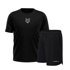 Kit Bermuda+Camiseta Lobo Dry Fitness Academia Alpha Co